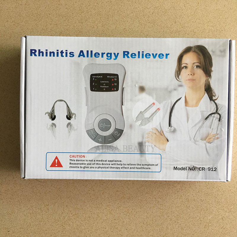 Original Rhinitis Therapy Machine Allergy Reliever Low Frequency Laser Hay Fever Sinusitis Treatment Device Nose Care Massager