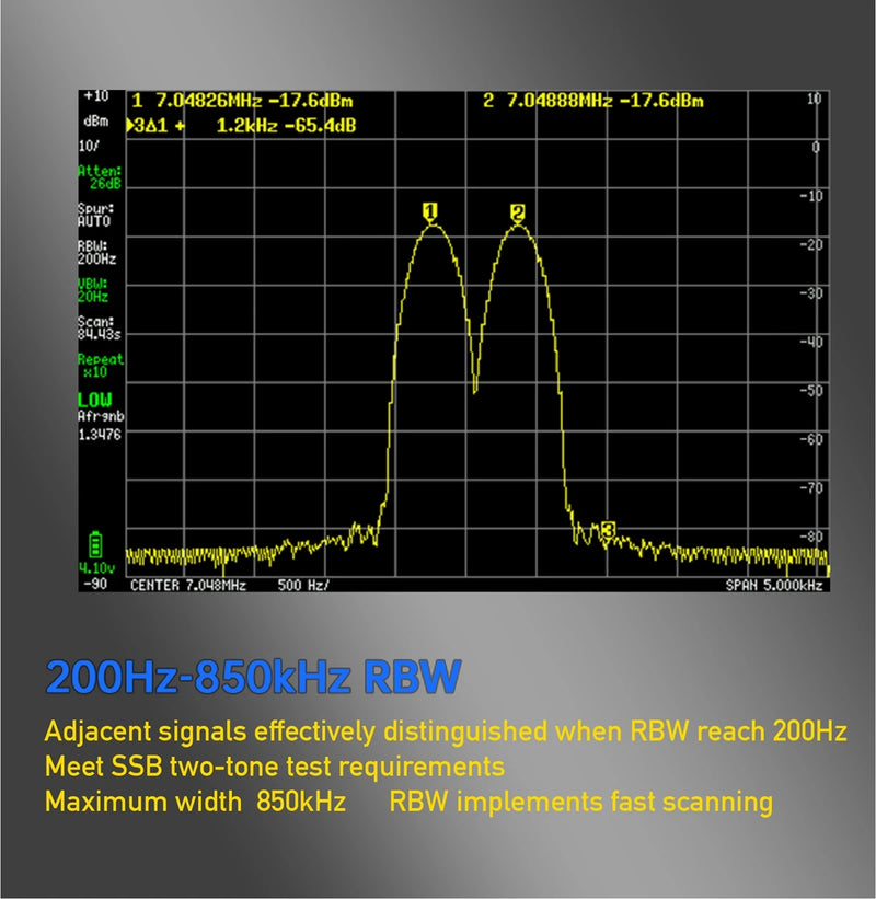 Портативний дисплей TinySA ULTRA 4" 100k-5.3GHz Генератор радіочастотного сигналу Аналізатор спектру для радіокороткохвильової антени SDR