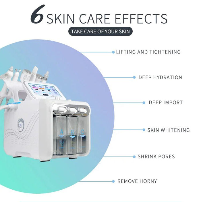 6 In 1 H2O2 Water Oxygen Jet Peel Hydra Beauty skin Cleansing