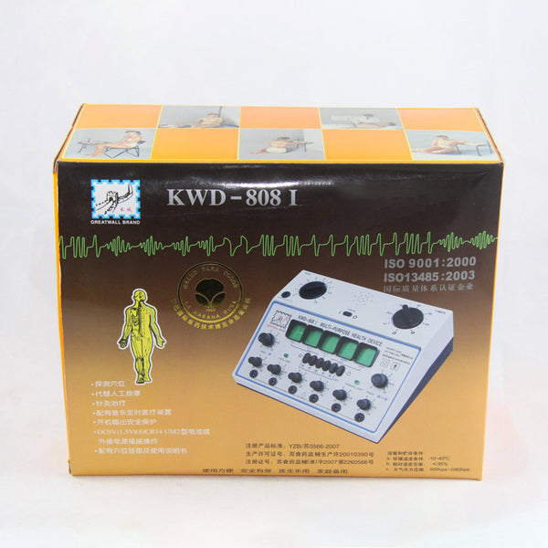 Electro Acupuntura Estimulador KWD808I 6 Patch de Saída Massager Eletrônico Cuidado D-1A Máquina Estimulador Acupuntura KWD-808 I