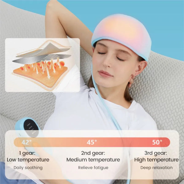 Kopf-Airbag-Massage-Stirnband, elektrischer Luftdruck-Massagekopf, Kneten, Migräne, Druck, Kopfschmerzen, Schmerzlinderung, Schlaflosigkeit