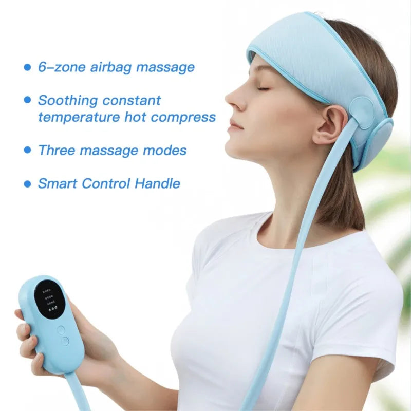 Head Air Bag Massage Headband Electric Air Pressure Massage Head Kneading Migraine Pressure Headache Pain Relief Insomnia