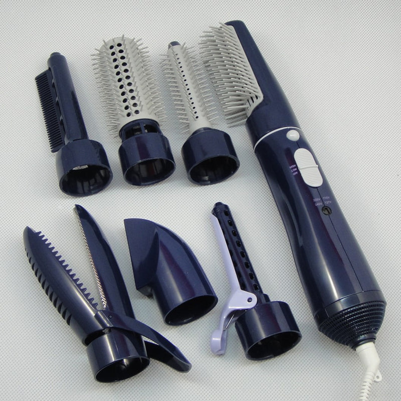 Ferramentas de modelagem de secador de cabelo profissional para pentear escova de pentear escova de modelagem Salon com escova de modelagem de pentear 7 em 1