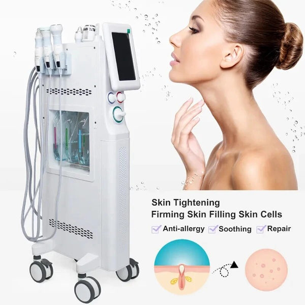 Hot Hydra dermabrasion Vacuum Face Cleaning Hydro Water Oxygen Jet Peel Machine Ance Pore Cleaner Facial Massage Bubble Żgħir