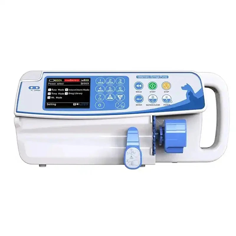 Human Or Veterinary Use LCD Real Time Alarm Battery Syringe Pump