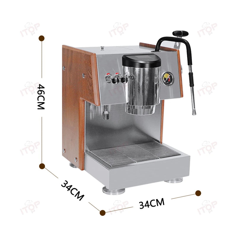 ITOP Kaffemaskin Espressobryggare Samtidig extraktion &amp; Ånga OPV PID Justering 58mm Portafilter 3 Hål Ångutgång