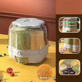 Kitchen Storage Container Large Food Storage Container 360° Rotating Rice Barrels Sealed Cereal Dispenser Rice Tank Grain Box