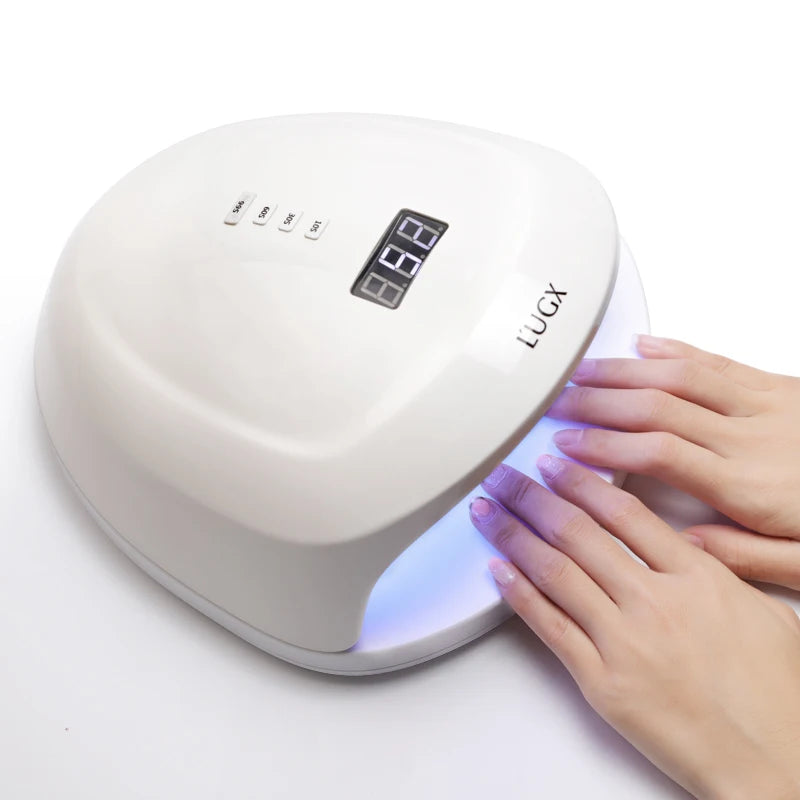 L'UGX 60 Вт УФ-светодиодная лампа для ногтей, акриловая сушилка для ногтей, беспроводной профессиональный комплект УФ-ламп, высококачественная перезаряжаемая беспроводная машинка для ногтей