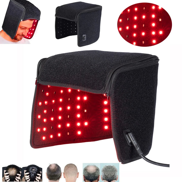 LED rött ljus terapi hatt för hårväxt Röd &amp; infraröd ljus hårtillväxt mössa för håravfall Främja hår snabb återväxt vård mössa