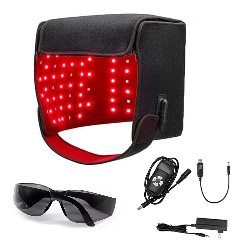 LED rött ljus terapi hatt för hårväxt Röd &amp; infraröd ljus hårtillväxt mössa för håravfall Främja hår snabb återväxt vård mössa