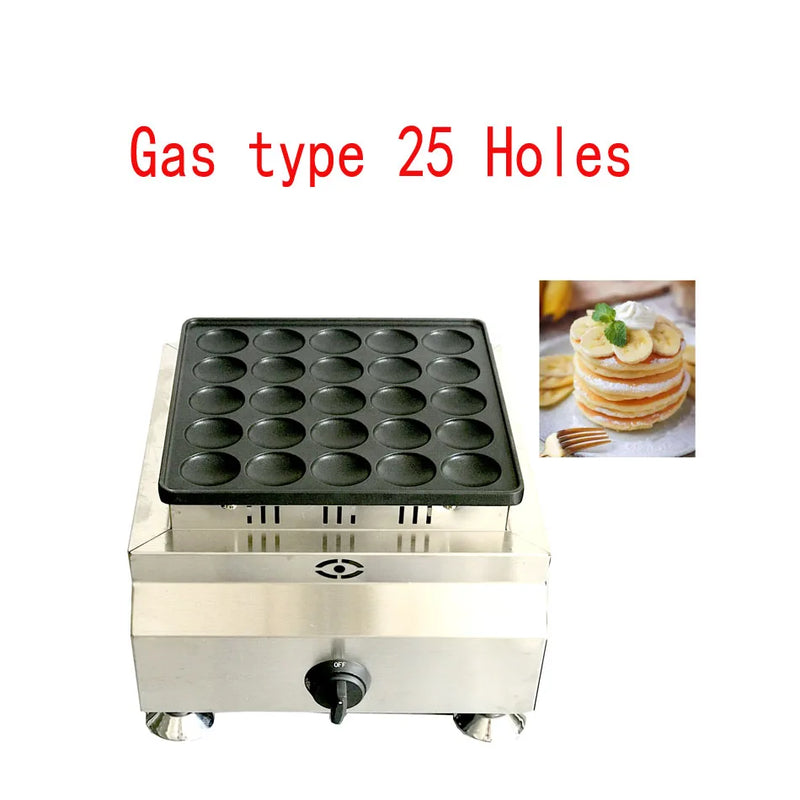 סוג גז גפ"מ 100/50/25 חורים Poffertjes מכונת מכונת מיני פנקייק גריל מיני פנקייק וופל מכונת