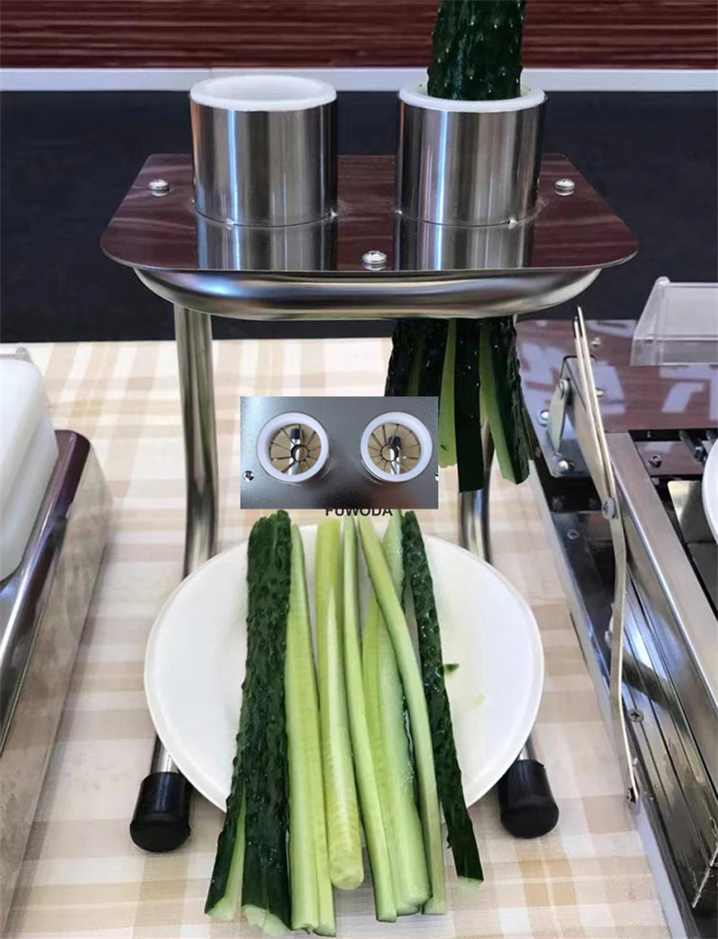 Handmatig gesneden komkommerstrips Machine Commerciële komkommerwortelstripsnijder voor Sushi Shop