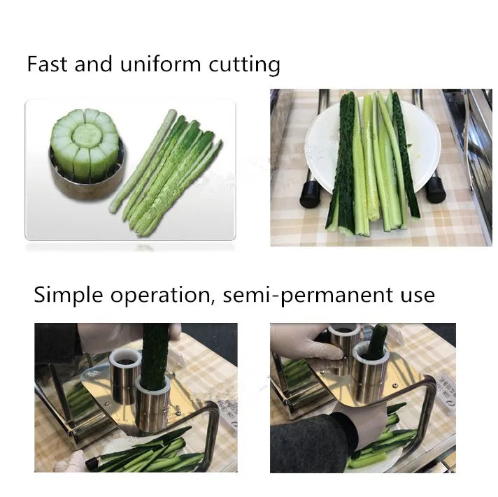 Máquina manual de corte de pepino, divisor de pepino, cortador de tira de cenoura, máquina de cortar vegetais para sushi coreano