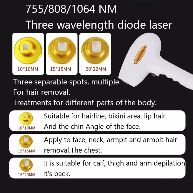 Máquina máxima del retiro del pelo del laser del hielo del equipo de la depilación del laser del diodo de 2000W 808nm para el rejuvenecimiento de la piel del salón