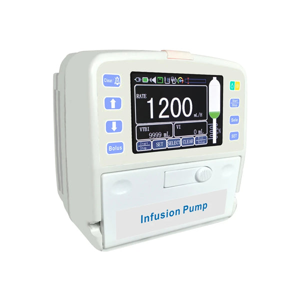 Attrezzatura ospedaliera medica 3.5 Touch Screen LCD Mini pompa elettrica per infusione umana e veterinaria portatile