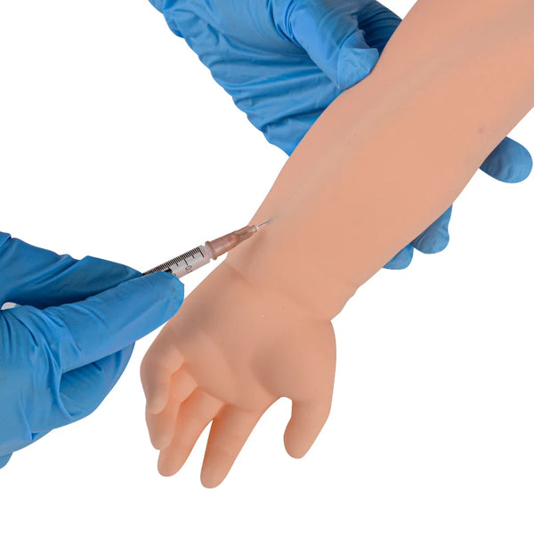 Медична наука Медичний симулятор Педіатрична внутрішньовенна канюляція Baby Iv Венепункція та ін’єкційна рука для навчання медсестер