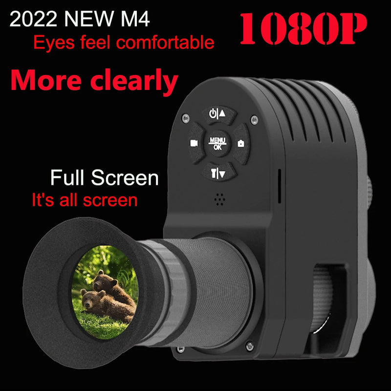 Megaorei M4 4X Digitale Zoom Monoculaire Telescoop Add-on Attachment 300M Infrarood Nachtkijker voor Jacht Video-opname