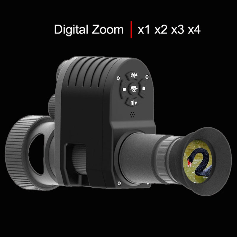 Megaorei M4 4X Digital Zoom Monoculars Telescope Add on Attachment 300M Infrared Night Vision Scope for Hunting Video Recording