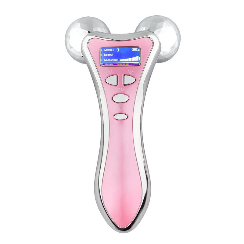 Micro-current Vibration Y Shape 3D Roller Beauty Massager 360 Rotate Full Massage Face Body Skin Lifting Tighten Wrinkle Remover
