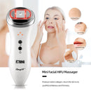 Mini hifu ultrassom vibração rosto máquina de aperto da pele portátil rf dispositivo de levantamento de rosto anti-envelhecimento dispositivo de tonificação facial