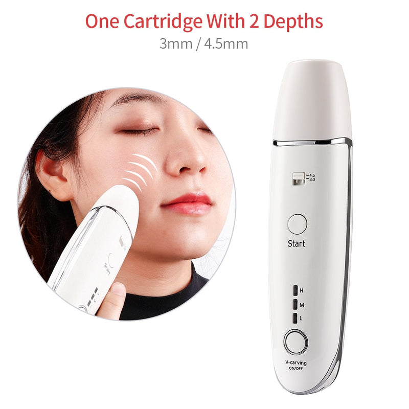 Mini Hifu Ultrasonic RF Face Lifting Wrinkle Removal Line V-Shape Anti-Aging Skin Tightening Eye Care Beauty Device For Home SPA