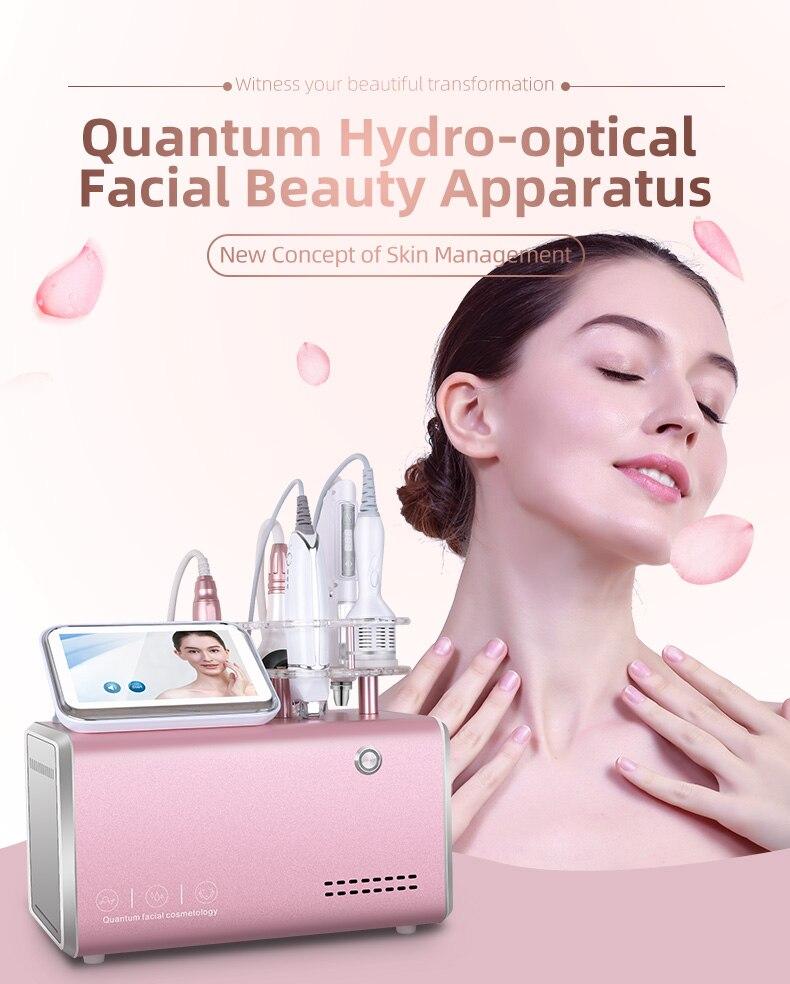 5 in 1 Quantum Hydro-Optical Facial Beauty Apparatus Skin RF Lifting EMS Mesotherapy Skin Rejuvenation Vacuum Hydration