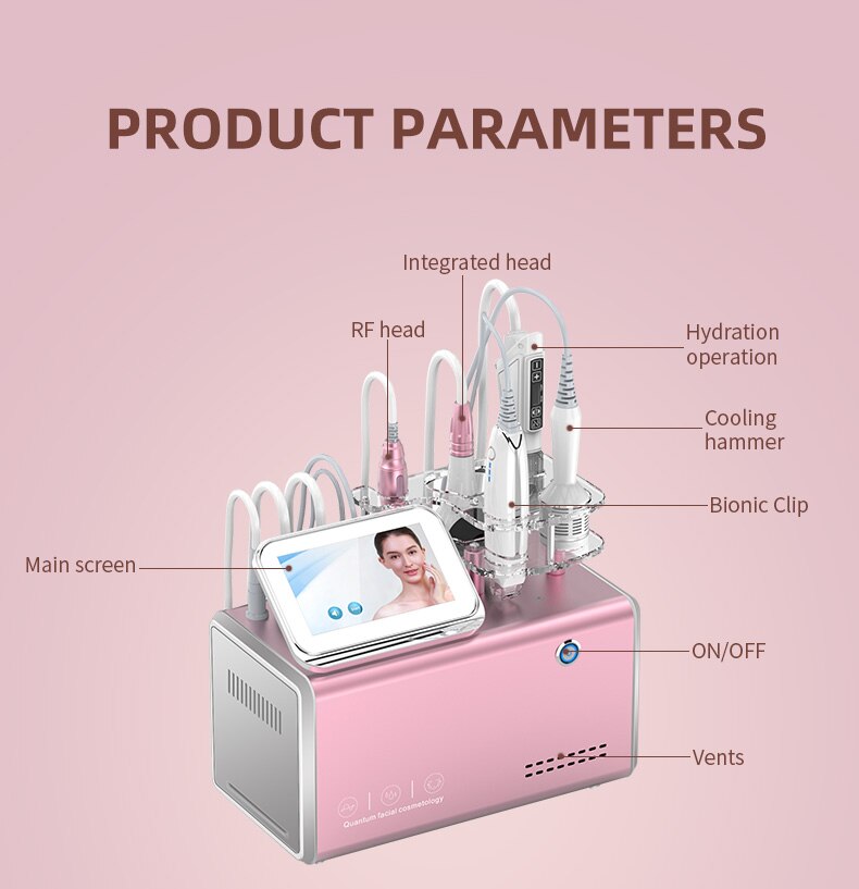 Multifonctionnel 5 en 1 soins de la peau RF levage EMS mésothérapie Machine faciale rajeunissement de la peau hydratation sous vide machine de beauté