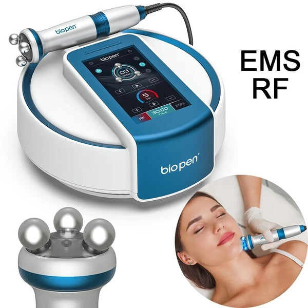 NEW 5 Level EMS RF Facial Lifting Micro-current Anti-aging Beauty Device LED Blue Light Skincare 360 Degree Rotary Massager T6