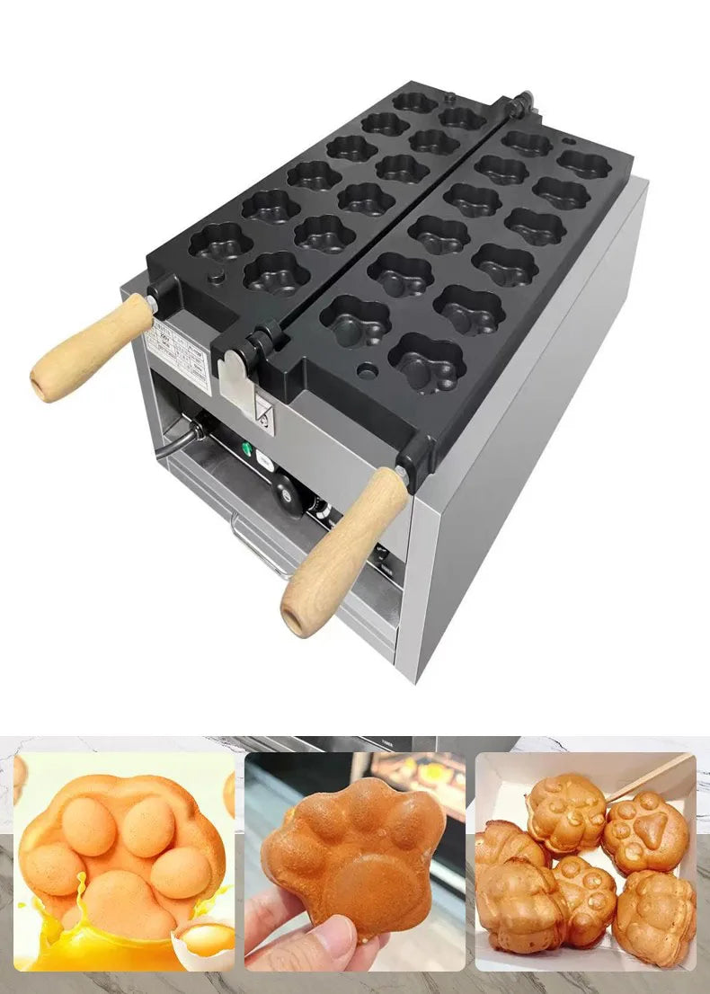 YENI Ticari Kedi Ayı Kaplan Paw Waffle Makinesi Elektrikli Sevimli Kedi Pençe Şekilli Waffle Makinesi çocuklar için
