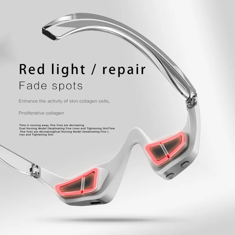 НОВЫЙ EMS микротоковый расслабляющий массажер для глаз, терапия красным светом, для снятия усталости глаз, для удаления темных кругов, электрический инструмент для массажа глаз