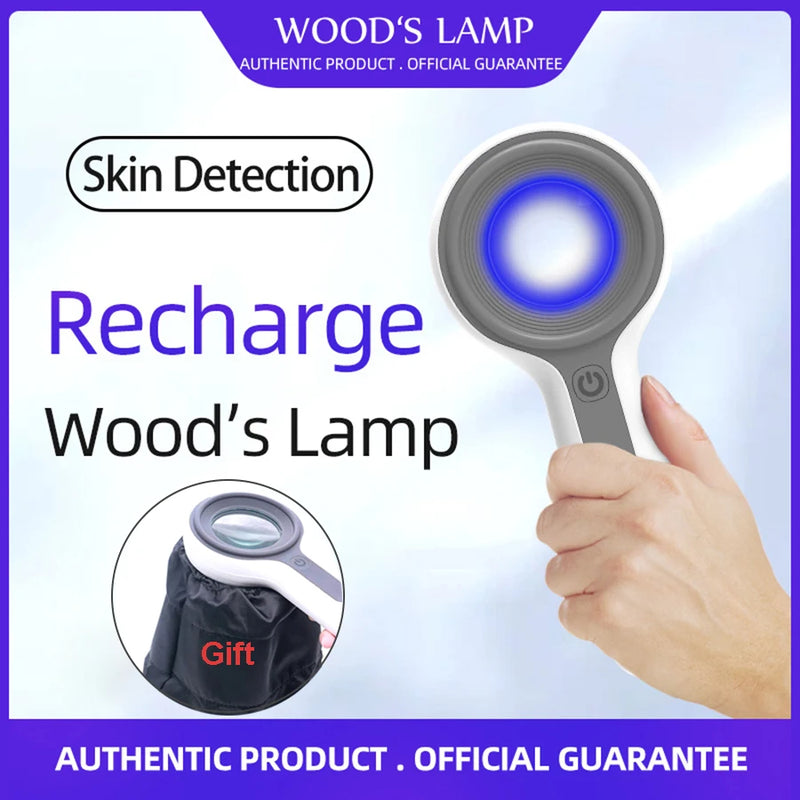 NEW Woods Lamp Skin Analyzer לעור UV הגדלה ליופי בדיקת פנים עץ מנורת עץ ניתוח זיהוי ניתוח עור טיפוח העור