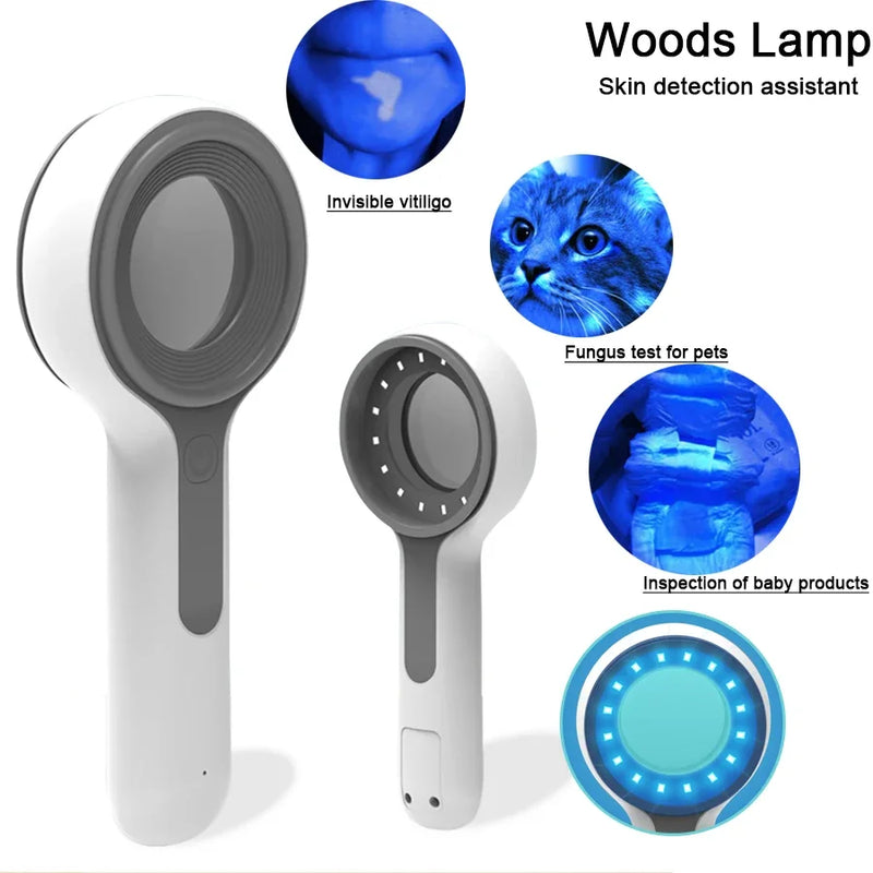 ÚJ Woods lámpa bőranalizátor bőrre UV nagyító a szépség arc teszteléséhez Falámpa fényes bőrelemzés észlelő bőrápolás