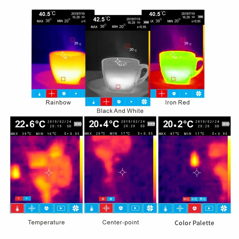NF-521 Infrared Thermal Imager Sensor -10~400℃ Temperature Thermal Imaging Camera 2000 Pixels Imager Floor Heating Detector