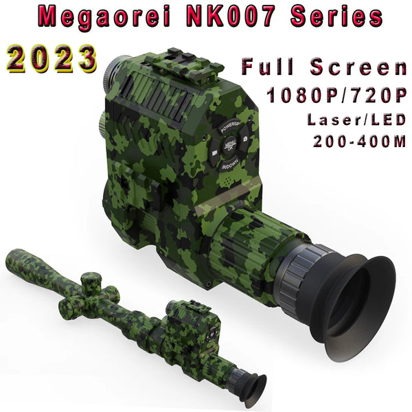 NK007 Night Vision Monocular 1080P 200-400M Infraröd scope videokamera med laddningsbar batteriladdare Flerspråkig