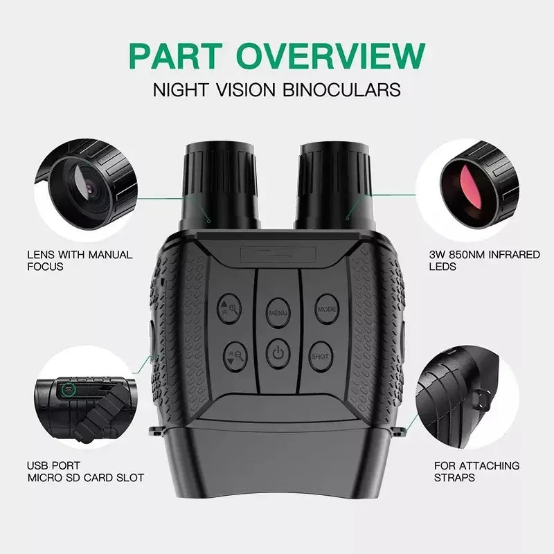 NV3182 WIFI Night Vision Binoculars Digital Inframerah Memburu Teleskop Peralatan Perkhemahan 300m Night Vision Gogal untuk Perjalanan