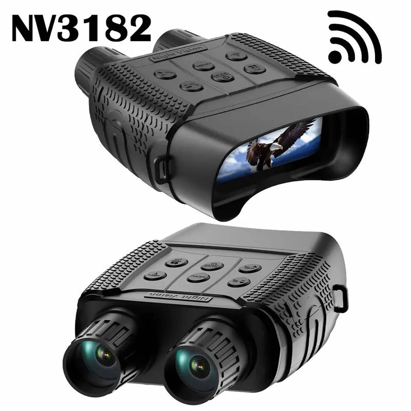 NV3182 WIFI Binóculos de visão noturna Telescópio digital infravermelho de caça Equipamento de acampamento Óculos de visão noturna de 300 m para viagens