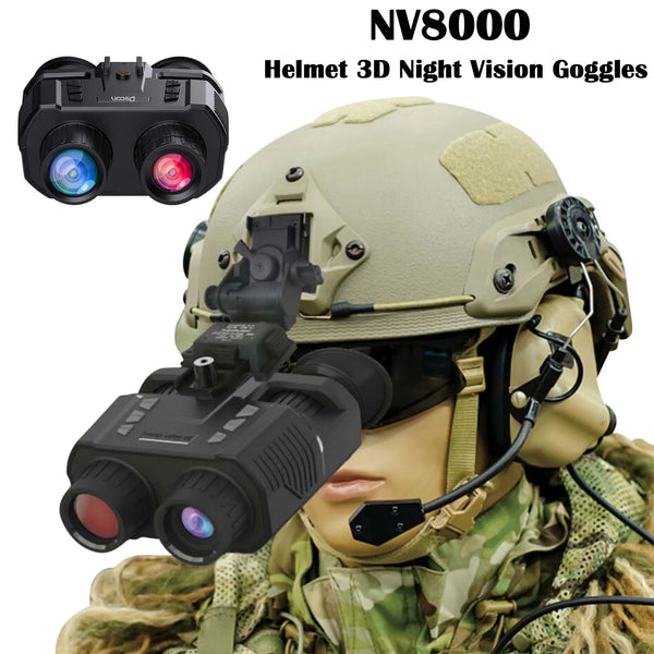 NV8000 Teropong Penglihatan Malam Inframerah 3D Teleskop Profesional HD 1080P Kamera Dudukan Kepala untuk Kacamata Taktik Berburu Berkemah