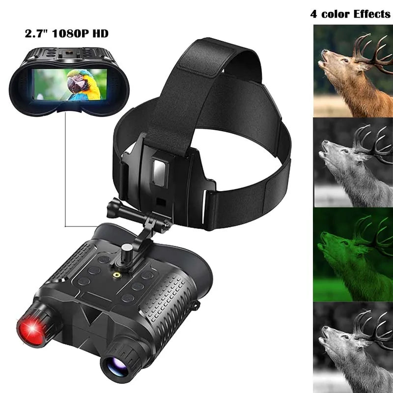 Binóculos de visão noturna NV8160 1080P NV8000 Telescópio digital infravermelho de caça com adaptadores de suporte de montagem de capacete