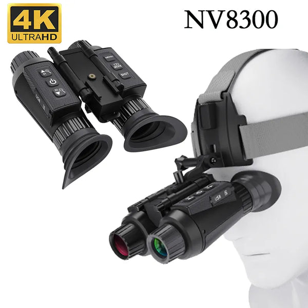 NV8300 Binocolo 3D super leggero HD 36MP Telescopio Zoom digitale 8X 300M Telecamera per visione notturna a infrarossi a 7 livelli per la caccia