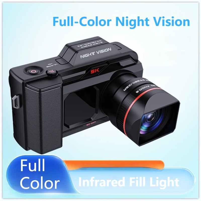 NVC200 4K HD 디지털 WIFI SLR 카메라 500M 적외선 풀 컬러 야간 투시경 캠핑 50X 줌 52MP 용 단안 망원경
