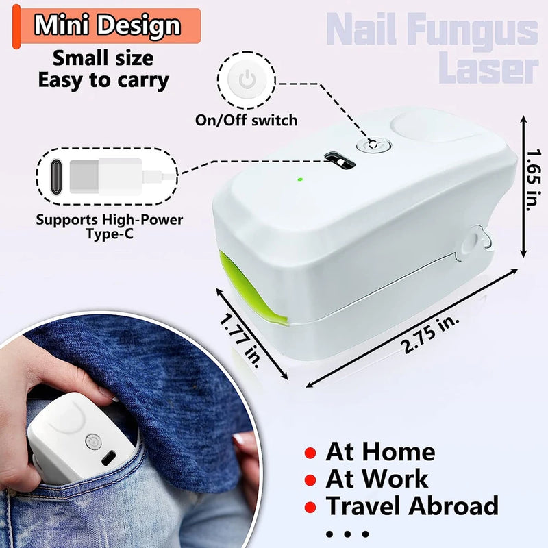Nail Fungus Cleaning Laser Device Blue Light Nail Therapy for Damaged Discolored Thick Toenails Nail Fungus Treatments Machine