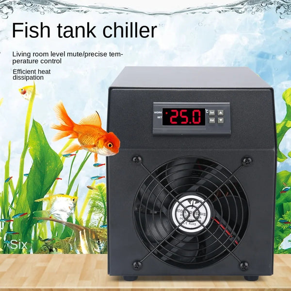 新しい 200 ワット水族館水チラー 60L 水槽クーラーヒーターシステム 10-40℃ 定温装置持続可能な冷凍