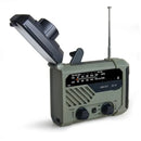 Új kézi forgattyús hordozható rádió AM FM NOAA vészhelyzeti 3 az 1-ben antenna napelemes újratölthető vészhelyzeti rádió SOS zseblámpával