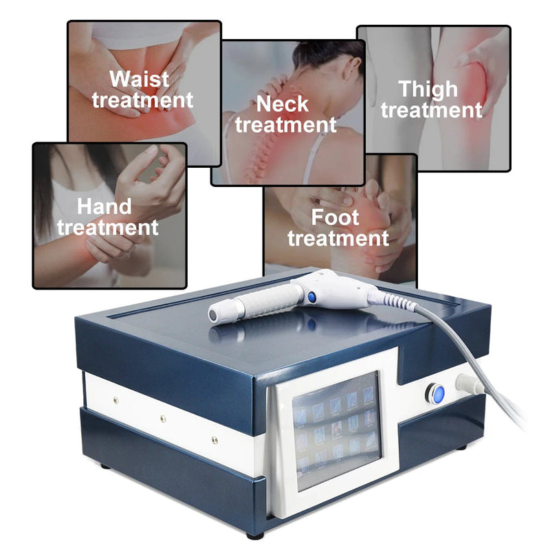 Nueva máquina neumática de terapia de ondas de choque para tratamiento ED alivio del dolor 12bar masajeador de relajación corporal profesional de ondas de choque