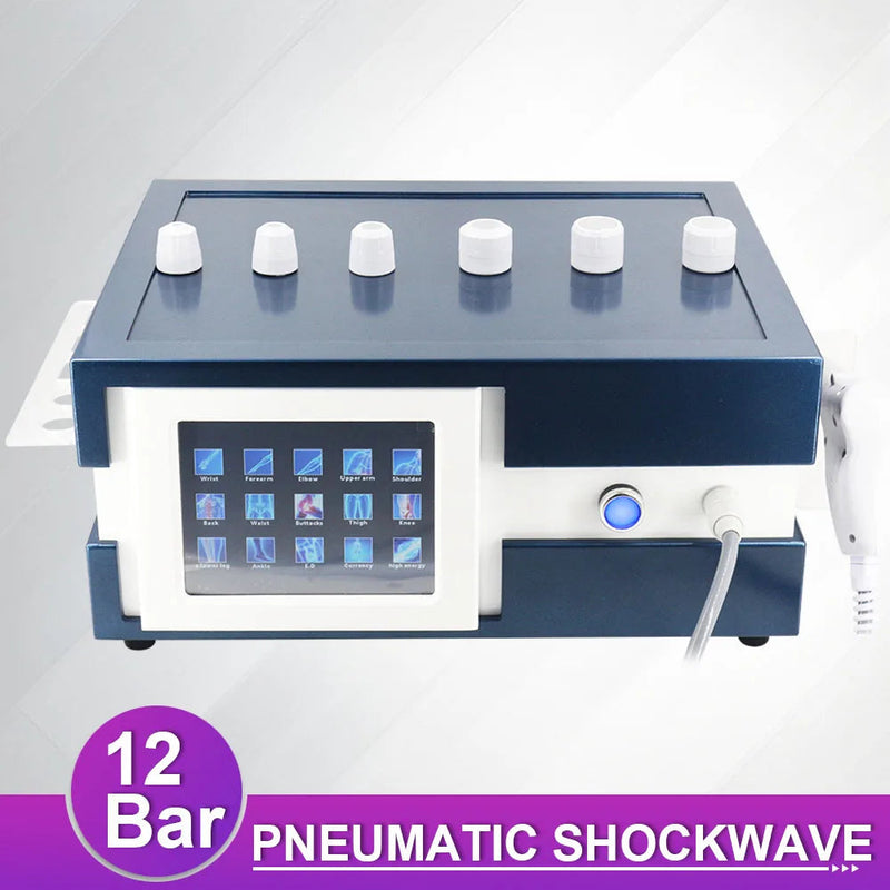 New Pneumatic Shockwave Therapy Machine For ED Treatment Pain Relief 12Bar Professional Shock Wave Body Relaxation Massager