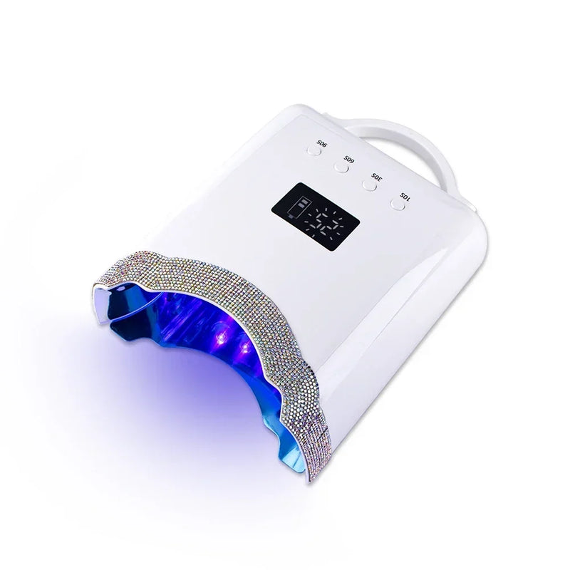 Yeni Ürün 2023 Tırnak Kaynağı Bu Elmas Parlayan Akülü Tırnak Kurutma Makinesi Taşınabilir 78W UV led Tırnak lambası