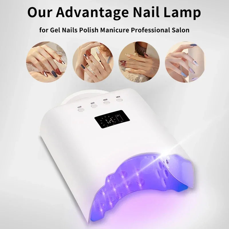 Новый продукт 2023 Nail Supply Love This Diamond Shining Беспроводная сушилка для ногтей Портативная УФ-светодиодная лампа 78 Вт для ногтей
