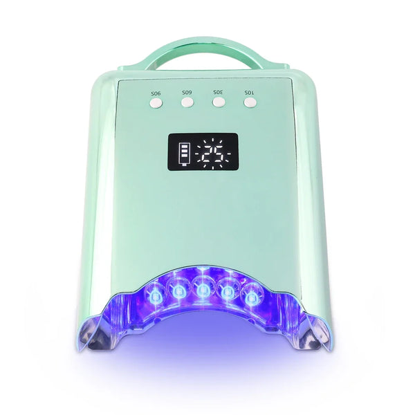 新製品 2023 ネイルサプライ愛このダイヤモンドシャイニングコードレスネイルドライヤー機ポータブル 78 ワット UV LED ネイルランプ