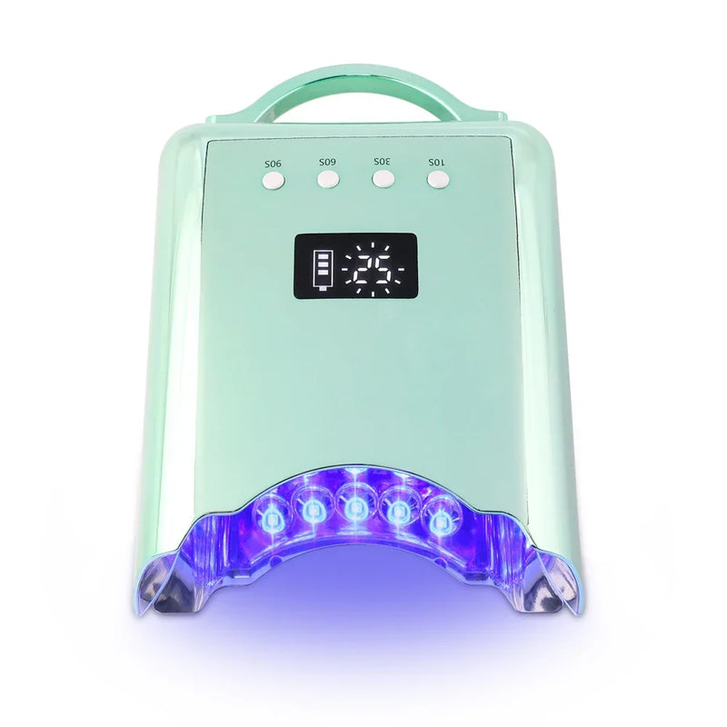 신제품 2023 네일 공급 사랑 이 다이아몬드 빛나는 무선 네일 건조기 기계 휴대용 78W UV led 네일 램프