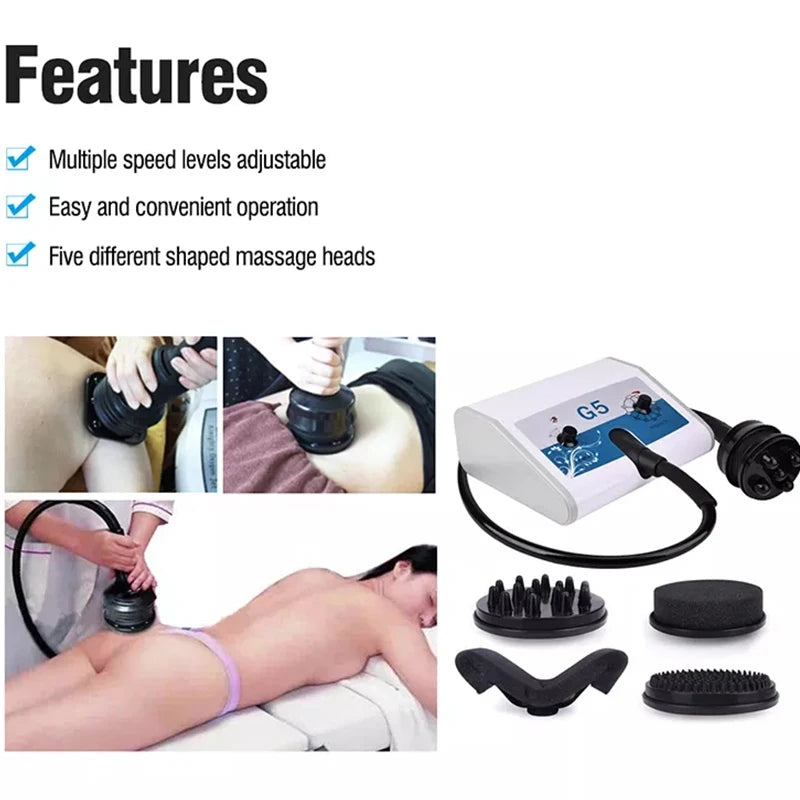 Professionell G5 midjemassage kroppsvibrator Högfrekvent kroppsmassager Maskinmassage med vibration för spa
